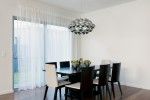 Sheer curtain in dining room