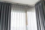 Curatins on manual bended curtain rod